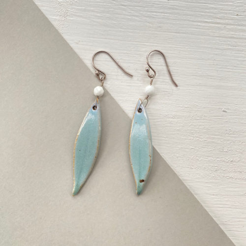 Boucles d'oreilles feuilles d'olivier